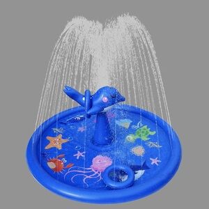 67” Inflatable Dolphin Sprinkler Kids Outdoor Water Toy Play